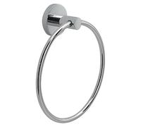 Gedy FELCE Plus Toallero baño, Toallero Pared,Toallero argolla, Toallero adheviso, Toallero sin Taladro, Cromo, Acero Inoxidable, 18,4 x 5,5 x 20,5
