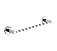 Gedy Felce Plus Toallero Barra Baño Pared 35cm Acero Inoxidable Acabado Cromo, Portatollas Baño con Tornillos y Biadhesivo Barra Ajustable