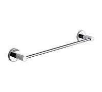 Gedy Felce Plus Toallero Barra Baño Pared 50cm Acero Inoxidable Acabado Cromo, Portatollas Baño con Tornillos y Biadhesivo Barra Ajustable