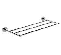 Gedy FELCE Toallero Pared, Estante baño para Toallas, Acero Inoxidable, Cromo, 61,5 x 26,2 x 14,4