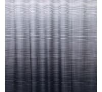 Gedy Fog Cortina de baño y de Ducha con Anillas, Poliéster, Impermeable, Lavable a máquina, 180 x 200, Blanco-Gris