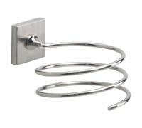 Gedy Fuji Soporte Secador Pelo Baño Pared 10,4x13,8x8,1cm Acero INOX AISI 304 Cromall Acabado Cepillado, Tornillos y Biadhesivo