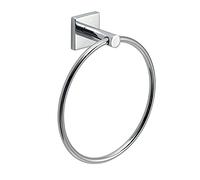 Gedy Fuji Toallero Argolla Baño Pared 18,2x6,9x20,1cm Acero INOX AISI 304 Cromall Acabado Cromo, Tornillos y Biadhesivo