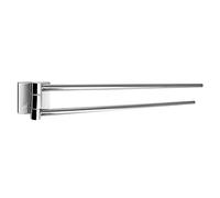 Gedy Fuji Toallero Doble Articulado Baño Pared 37,6cm Acero INOX AISI 304 Cromall Acabado Cromo, con Tornillos Incluidos