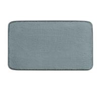 Gedy Fuzzy Alfombra de baño, Antideslizante, Poliéster, 80 x 50, Azul Claro, Lavable a máquina 30º, Extrasuave