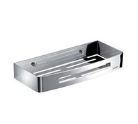 Gedy G-Hanoi - Porta objetos de ducha rectangular, organizador de baño de acero inoxidable 304 con acabado cromado, diseño R&S, medidas 4,5 x 30 x 12,8 cm y 0,612 kg, única
