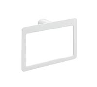 Gedy G-Kuala Lumpur - Toallero con Anillo, Color Blanco, Porta Toallas de baño Fabricado en Cromall, latón y Cristal, Medidas 15 x 23 x 5 cm y Peso 0,49 kg, diseño R&S