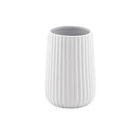 Gedy G-Marika - Portacepillos de baño Blanco, Porta cepillos de Dientes de cerámica, 2 años de garantía, diseño R&S, Medidas 11,6 x 8 x 8 cm, 2 años de garantía