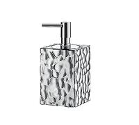 Gedy G-New Martina, dispensador Plateado, dosificador de jabón de baño Fabricado en Acero Inoxidable y cromall, Medidas 16 x 7,5 x 7,5 cm y Peso 0,388 kg, diseño R & D, 2 años de garantía, única