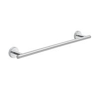 Gedy G-Osaka - Toallero de 45 cm, Color Cromado, componentes de Cromall®, Acero Inoxidable y recipientes de Cristal Satinado, garantía de 10 años, Medidas 5 x 45 x 7,6 cm y Peso 0,3 kg, diseño R&S