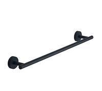 Gedy G-Osaka - Toallero de 45 cm, Color Negro, componentes de Cromall®, Acero Inoxidable y recipientes de Cristal Satinado, Medidas 5 x 45 x 7,6 cm y Peso 0,3 kg, diseño R&S