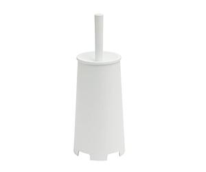 Gedy G-Oscar - Escobilla de baño de Apoyo, Color Blanco Brillante, 35 x 13 x 13 cm, Peso 0,396 kg, escobilla de baño con cerdas Fabricada con resinas termoplásticas, diseño R&S