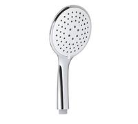 Gedy G-Tech 01 - Alcachofa de Ducha de 3 chorros, alcachofa ABS con Acabado Blanco/Cromado, 5 años de garantía, diseño R&S, Filtro de Ducha antiarena Incluido, única