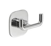 Gedy G-Teide - Perchero de pared, medidas: 5,3 x 6,5 x 4,1 cm, colgador de ropa de acero inoxidable y cromall, acabado cromado, fijable con adhesivo de doble cara 3 m, diseño R&S, 2 años de garantía