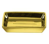 Gedy Glamour Jabonera de Sobremesa, Porcelana, Oro, 2x12x8.5 cm