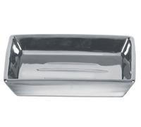 Gedy Glamour Jabonera, Porcelana, Plata, 10.5x8.5x3 cm