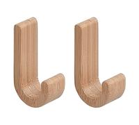 Gedy Himalaya Set 2 Perchas Baño Pared Bambú Natural Rústico