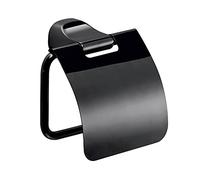 Gedy Krabi, Papel higiénico Cubierto, Acabado Negro, Medidas 12 x 13,7 x 5,3 cm y Peso 0,27 kg, Porta Rollo de Acero Inoxidable y Cromado, 2 años de garantía, diseño I+D, Negro, único