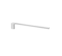 GEDY | Kuala Lumpur - Toallero de baño con un Brazo Fijo de Acero Inoxidable, Color Blanco, Dimensiones 6,6 x 2,6 x 41 cm y Peso 0,385 kg