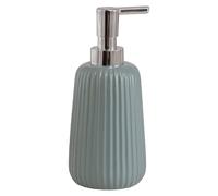 Gedy Marika Dosificador Jabón Baño Sobremesa ø8x18cm Cerámica 400ml Válvula Cromo Acabado Azul Polvo, Dispensador Jabón Baño Moderno
