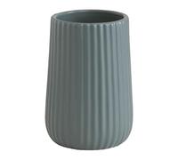 Gedy Marika Portacepillos Dientes Baño Sobremesa ø8x11,6cm Cerámica Acabado Azul Polvo, Vaso Portacepillos Baño Moderno