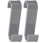 Gedy MERLINO Colgador Toalla baño radiador, Resinas termoplásticas, Gris, 3,2 x 6,7 x 11,7 (Paquete de 2)