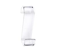 Gedy Merlino Percha Toalla Radiador Resina Transparente | L3,2 x P6,7 x H11,7 cm | Gancho | Enganche directo, sin taladro | Resina termoplástica