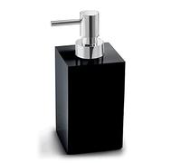 Gedy Negro, G-Bangkok dosificador, Medidas y Peso: 17,2 x 7,3 x 8,4 cm y 0,54 kg, Capacidad 250 ml, dispensador de jabón de baño de Resina y Arena, diseño R&D, único