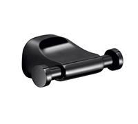 Gedy Negro, Krabi, Perchero, Medidas 3,3 x 8 x 4,9 cm y Peso 0,14 kg, Toallero de Acero Inoxidable y Cromall, 2 Años de Garantía, Diseño I+D, Único