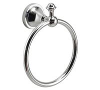 Gedy Toallero Argolla Nevis NV701300000 – 18x8,2x22 cm Acero INOX Cromall Retro, tornillos incluidos