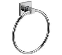 Gedy Olimpo Toallero baño, Toallero Pared, Toallero argolla, Cromo, Acero Inoxidable, 15,6 x 4,8 x 17,3