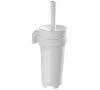 Gedy OSCAR Escobillero baño wc de pared, Resinas termoplásticas, Blanco, 9 x 9 x 39, Hecho en Italia