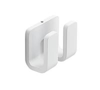 Gedy Outline Percha Doble Pared Latón Blanco Mate