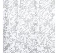 Gedy Palme Cortina de baño y de Ducha con Anillas, PEVA, Lavable a máquina, 240 x 200, Blanco-Gris