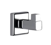 Gedy | Perchero de pared Colorado de acero inoxidable y Cromall, colgador albornoz fijable con tornillos incluidos o pegamento, peso soportado 7 kg, 4,2 x 4,2 x 5 cm