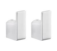 Gedy PIRENEI Colgador toalla baño 2 Piezas, Latón, Cromo, 2 x 3,3 x 5,3