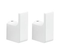 Gedy Pirenei Set 2 Perchas Latón Blanco Mate