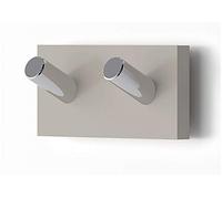 Gedy Rainbow Colgador Toalla baño Doble, Resinas termoplásticas, Beige, 8 x 3,1 x 4, Adhesivo