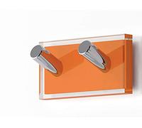 Gedy Rainbow Percha, Resinas termoplásticas, Transparente Naranja, Doble