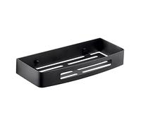 Gedy Rectangular, G-Hanoi, portaobjetos de ducha, organizador de baño de acero inoxidable 304 con acabado negro, diseño R&S, medidas 4,5 x 30 x 12,8 cm y 0,612 kg, 2 años de garantía, inoxidable,