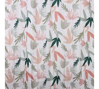 Gedy Soft Cortina de baño y de Ducha con Anillas, Poliéster, Impermeable, Lavable a máquina, 180 x 200, Blanco-Rosa