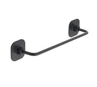 GEDY | Teide - Toallero de baño de Acero Inoxidable y Cromado, Acabado Negro, Dimensiones 5,3 x 30 x 6,7 cm y Peso 0,26 kg