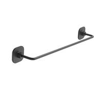 GEDY | Teide - Toallero de baño de Acero Inoxidable y Cromado, Acabado Negro, Dimensiones 5,3 x 45,5 x 6,7 cm y Peso 0,34 kg