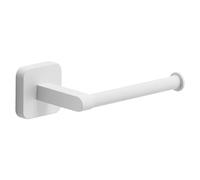Gedy Tonga Portarrollos Papel Higiénico Baño Pared 14,3x6,9x4,7cm Acero INOX y Cromall Blanco Mate, Tornillos y Biadhesivo Incluidos