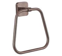 Gedy Tonga Toallero Argolla Móvil Baño Pared 17x4,6x16cm Acero INOX y Cromall Negro Mate, Tornillos y Biadhesivo Incluidos