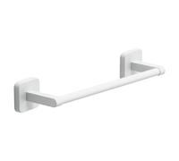 Gedy Tonga Toallero Barra Baño Pared 30cm Acero INOX y Cromall Blanco Mate, Portatollas con Tornillos y Biadhesivo Carga 7kg