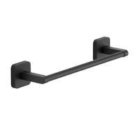 Gedy Tonga Toallero Barra Baño Pared 30cm Acero INOX y Cromall Negro Mate, Portatollas con Tornillos y Biadhesivo Carga 7kg