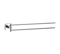 Gedy Tonga Toallero Doble Articulado Baño Pared 39,1cm Acero INOX y Cromall Acabado Cromo, con Tornillos Incluidos