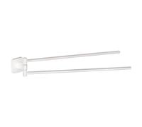 Gedy Tonga Toallero Doble Articulado Baño Pared 39,1cm Acero INOX y Cromall Blanco Mate, con Tornillos Incluidos