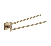 Gedy Tonga Toallero Doble Articulado Baño Pared 39,1cm Acero INOX y Cromall Oro Mate PVD, con Tornillos Incluidos